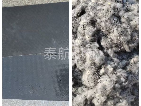 巖棉板粉碎效果對(duì)比